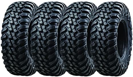 Set of 4 Tusk Terrabite® Radial Front & Rear Tires – 35x10.5-15 Front & Rear – 8-Ply Rated Radial Construction, ¾″ Deep Tread, Medium-Hard Terrain, Heavy Duty Sidewall Tread Armor, High Load Capacity