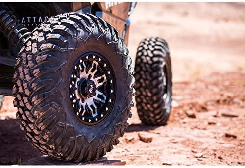 Set of 4 Tusk Terrabite® Radial Front & Rear Tires – 35x10.5-15 Front & Rear – 8-Ply Rated Radial Construction, ¾″ Deep Tread, Medium-Hard Terrain, Heavy Duty Sidewall Tread Armor, High Load Capacity