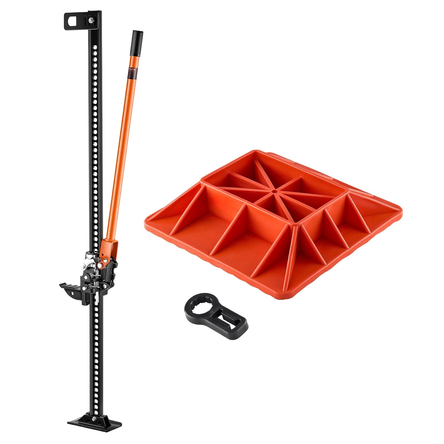VEVOR Farm Jack with Base, 48" Utility High Lift Farm Jack, 3.18 Ton (7,000 lbs) Capacity Ratcheting Off Road Utility Jacks, Heavy-Duty Lift Jacks with 5.12"-42.5" Lifting Range for Tractor, Truck,SUV
