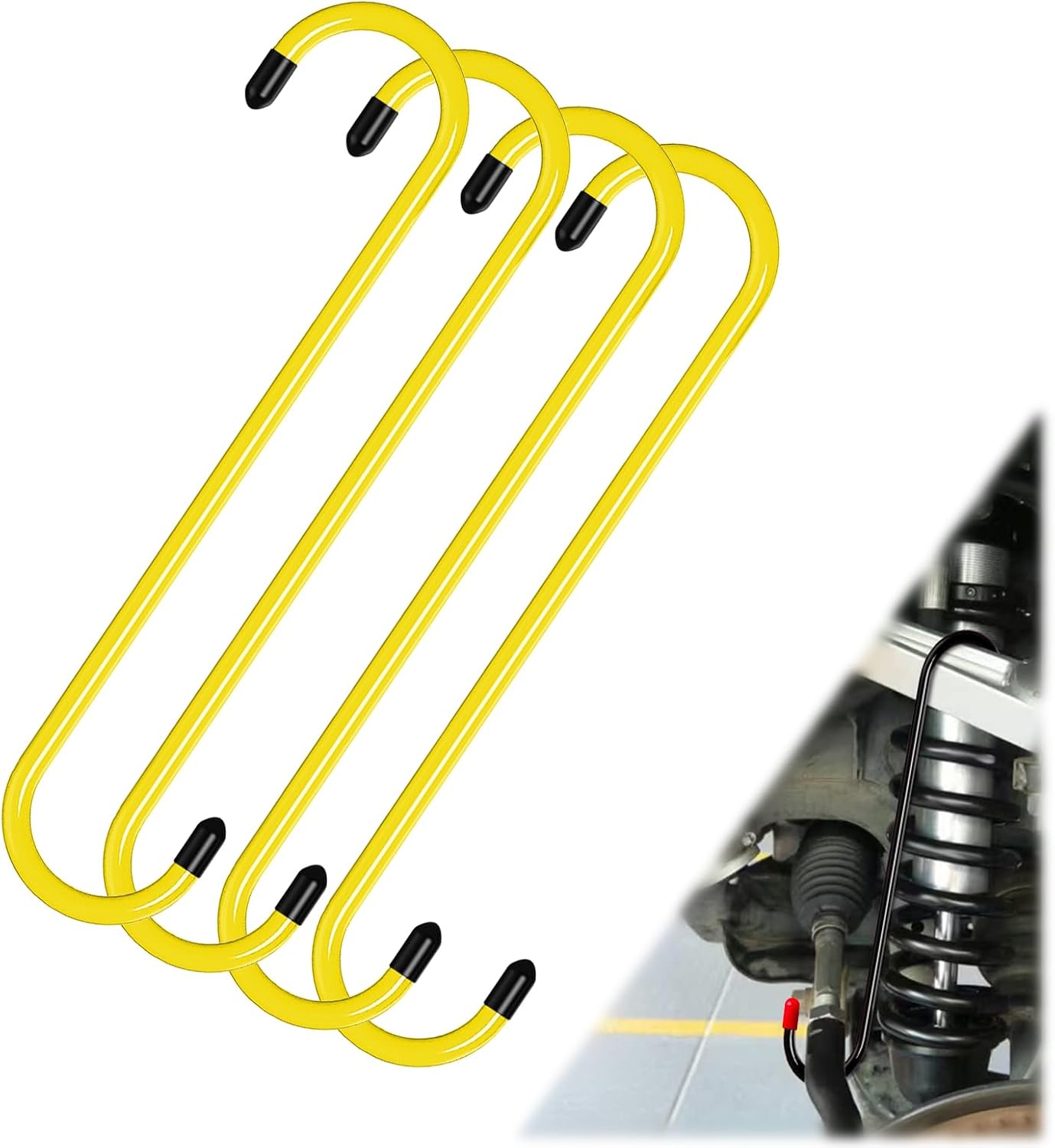 2PCS Brake Caliper Hanger Caliper Hangers Hooks with Rubber Tips, Durable Steel, Rust-Proof Automotive Tools for Braking, Axle, Suspension, Herramientas para Extensión de Frenos