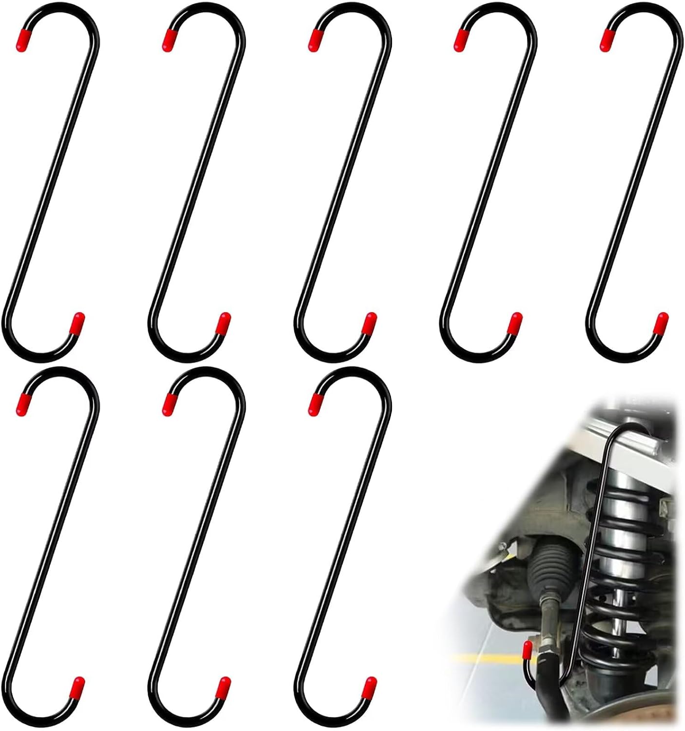 2PCS Brake Caliper Hanger Caliper Hangers Hooks with Rubber Tips, Durable Steel, Rust-Proof Automotive Tools for Braking, Axle, Suspension, Herramientas para Extensión de Frenos