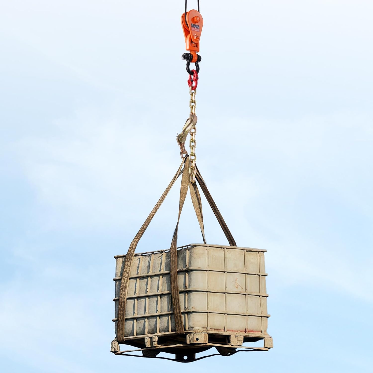 VEVOR 2 Ton Snatch Block with G80 Chain, Swivel Shackle, 3" Sheave for 3/8" Wire Rope, Snatch Block Pulley for Towing and Recovery Applications on Flatbed Tow Truck Rollback Wrecker Car Carrier Cable