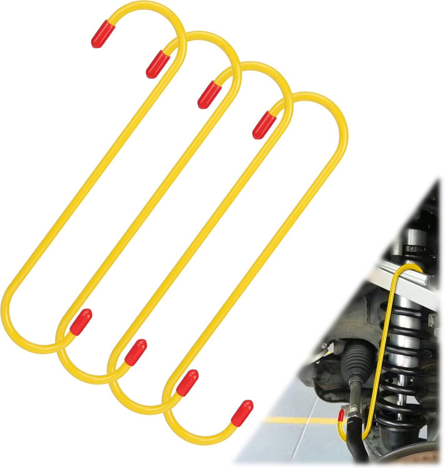 2PCS Brake Caliper Hanger Caliper Hangers Hooks with Rubber Tips, Durable Steel, Rust-Proof Automotive Tools for Braking, Axle, Suspension, Herramientas para Extensión de Frenos