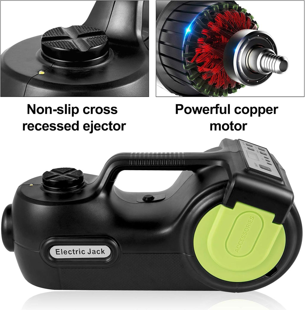 VEVOR Electric Car Jack 5 Ton Car Jack Hydraulic with Electric Impact Wrench, LED Light Hydraulic Auto Repair Tool, 135-360 mm Lifting Range for SUV MPV Sedan Truck Repair