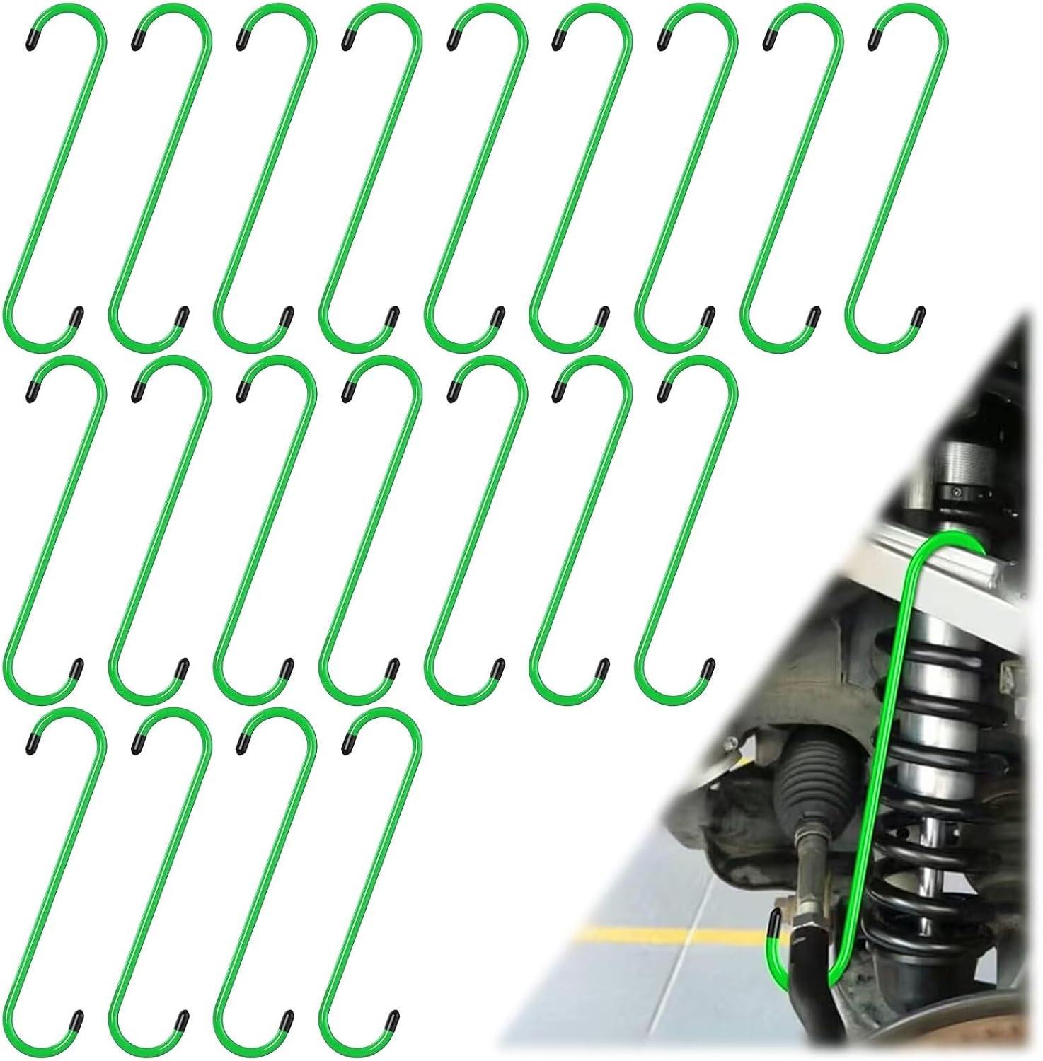 2PCS Brake Caliper Hanger Caliper Hangers Hooks with Rubber Tips, Durable Steel, Rust-Proof Automotive Tools for Braking, Axle, Suspension, Herramientas para Extensión de Frenos