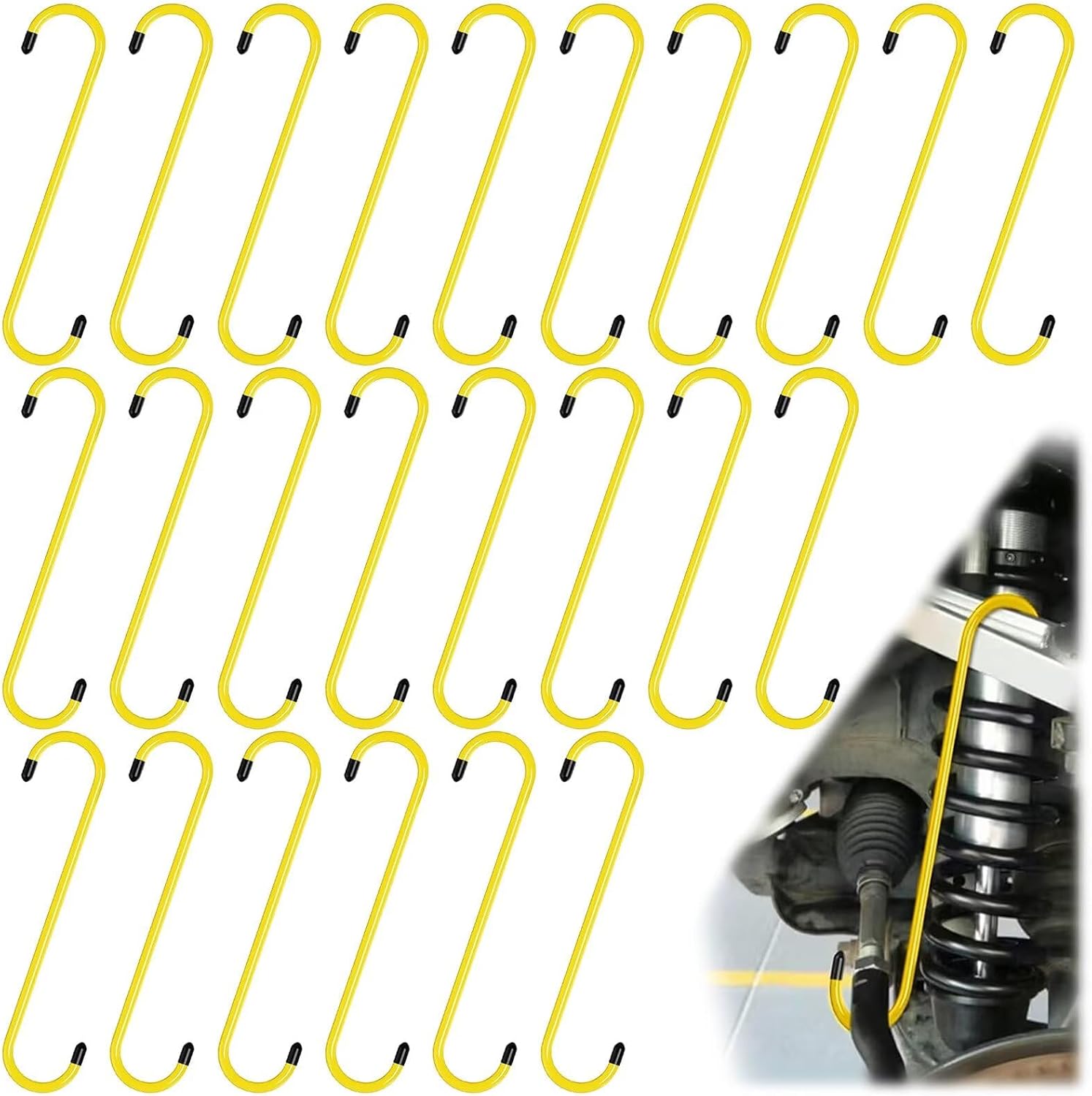 2PCS Brake Caliper Hanger Caliper Hangers Hooks with Rubber Tips, Durable Steel, Rust-Proof Automotive Tools for Braking, Axle, Suspension, Herramientas para Extensión de Frenos