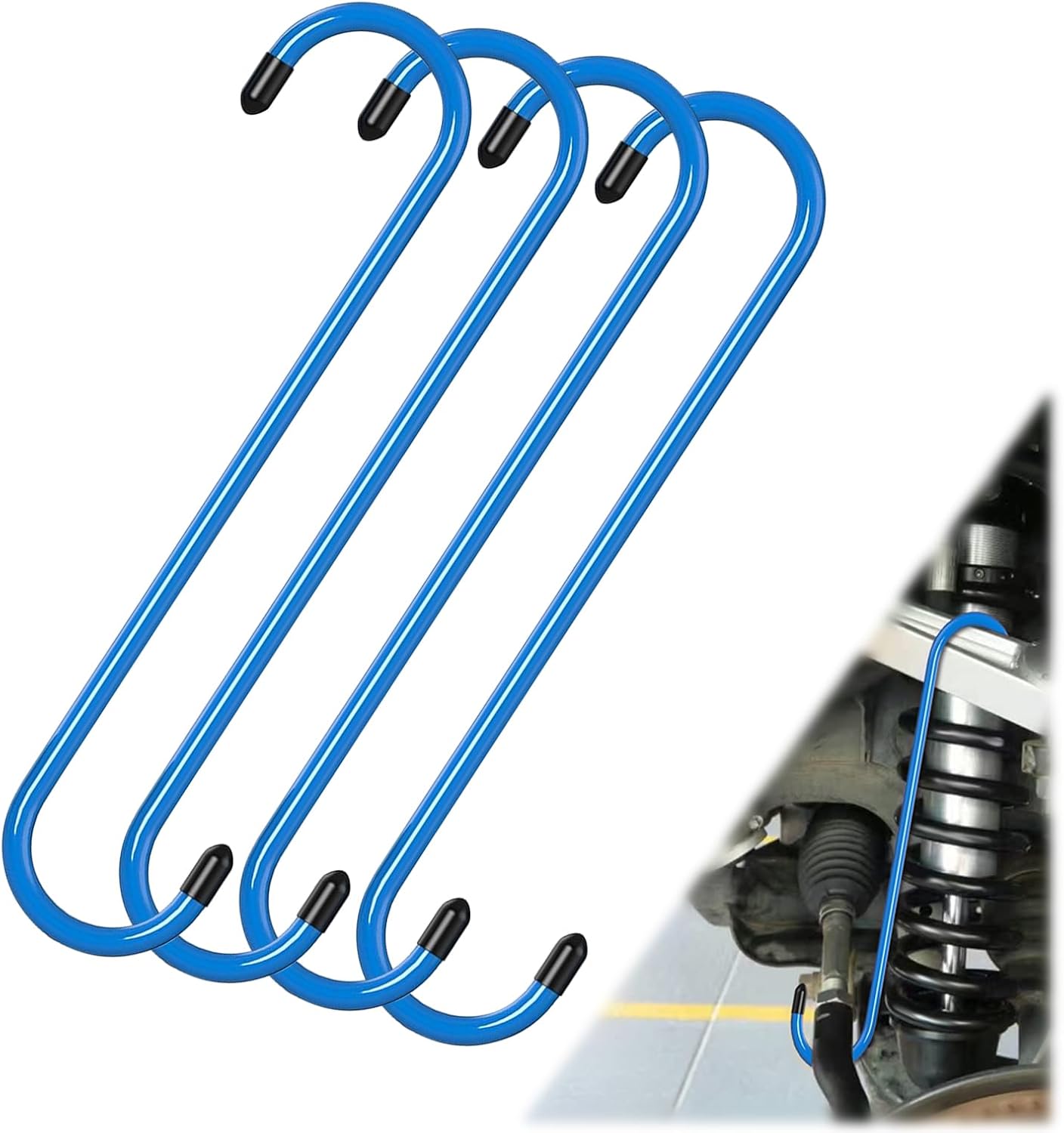 2PCS Brake Caliper Hanger Caliper Hangers Hooks with Rubber Tips, Durable Steel, Rust-Proof Automotive Tools for Braking, Axle, Suspension, Herramientas para Extensión de Frenos