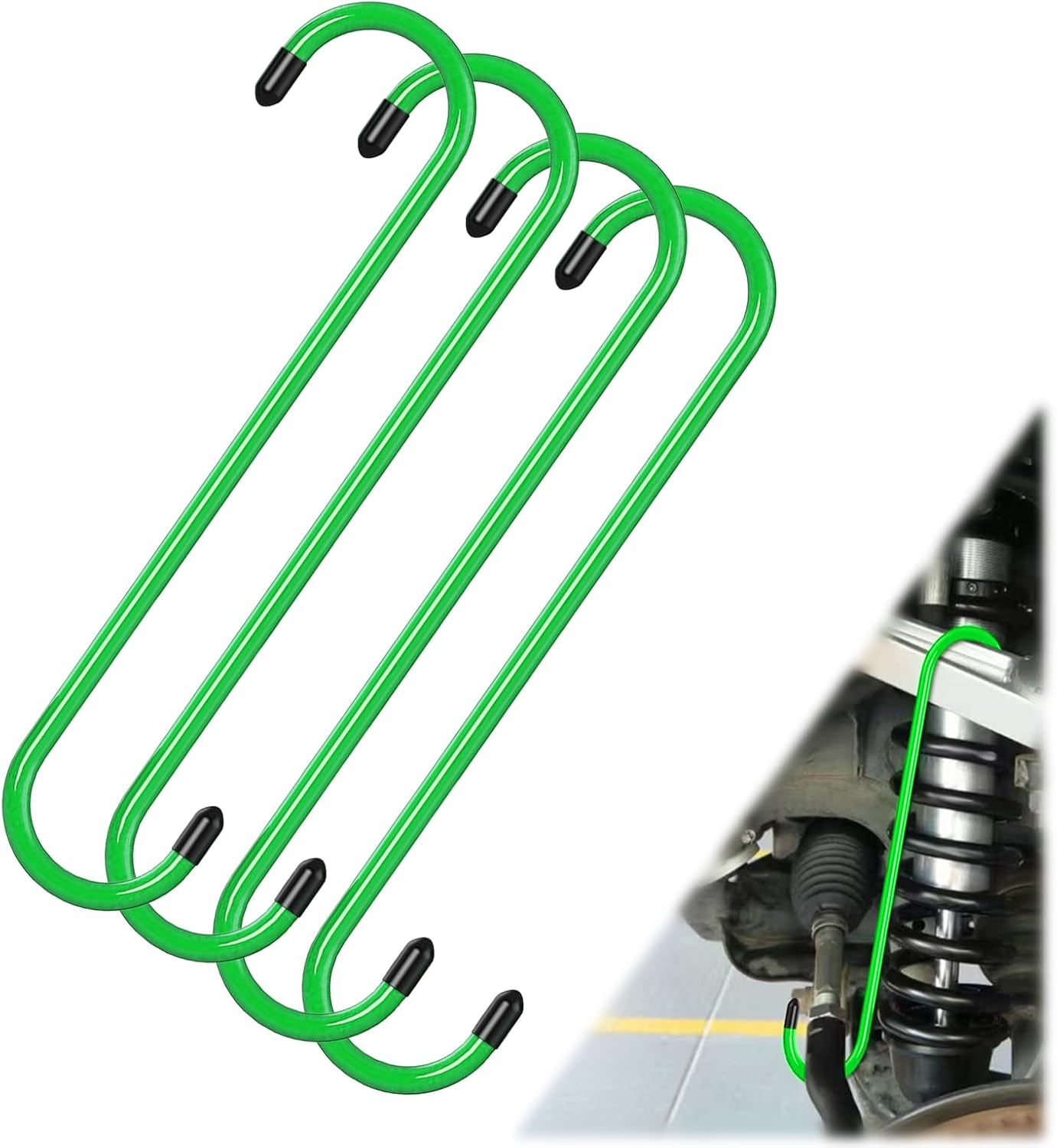 2PCS Brake Caliper Hanger Caliper Hangers Hooks with Rubber Tips, Durable Steel, Rust-Proof Automotive Tools for Braking, Axle, Suspension, Herramientas para Extensión de Frenos