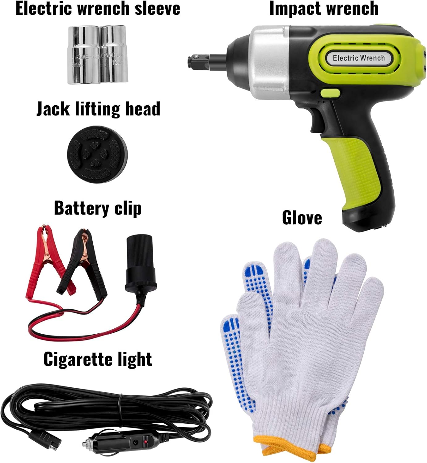 VEVOR Electric Car Jack 5 Ton Car Jack Hydraulic with Electric Impact Wrench, LED Light Hydraulic Auto Repair Tool, 135-360 mm Lifting Range for SUV MPV Sedan Truck Repair