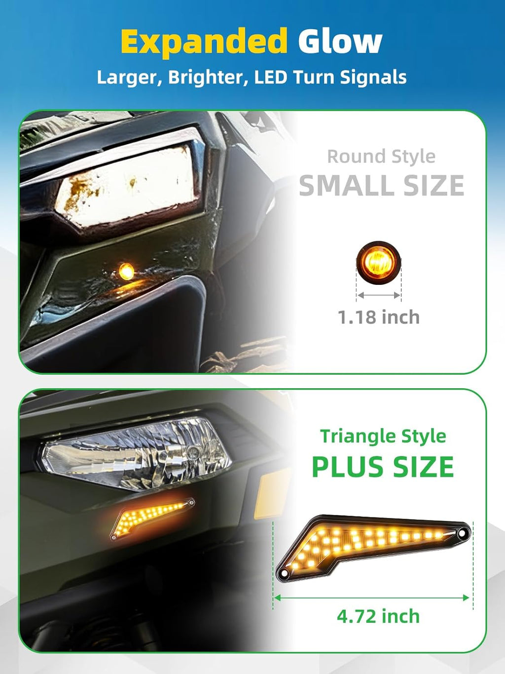 UTV Turn Signal Kit with 110D Horn, Pre-Wired, Plug & Play UTV Universal Street Legal Blinker kit with Integrated Rocker Switch, Compatible with Polaris, Can-Am, CFMOTO for Side By Side