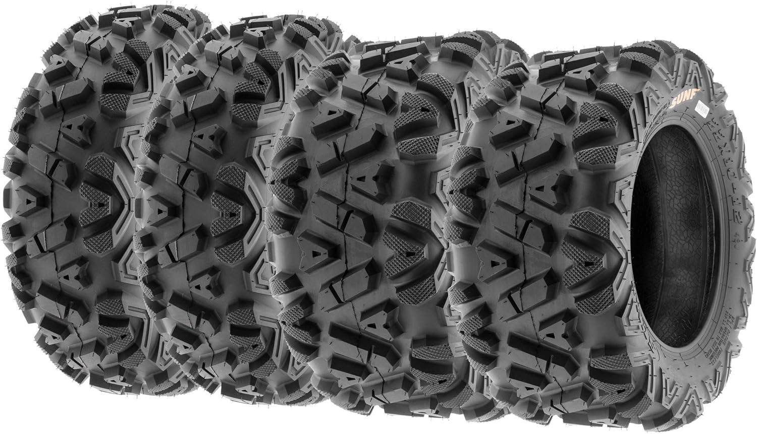 SunF ATV Tires 27x9-12 Front & 27x11-12 Rear UTV All Terrain Tires 6 Ply Tubeless A033, Set of 4