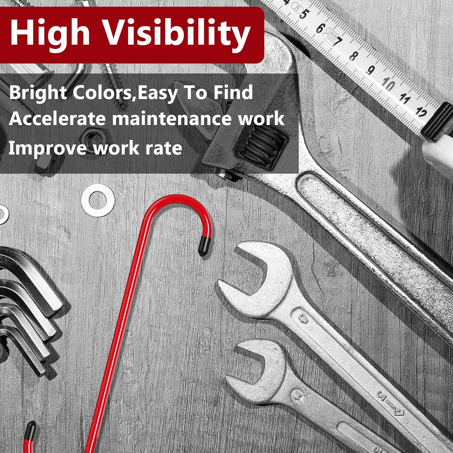 2PCS Brake Caliper Hanger Caliper Hangers Hooks with Rubber Tips, Durable Steel, Rust-Proof Automotive Tools for Braking, Axle, Suspension, Herramientas para Extensión de Frenos